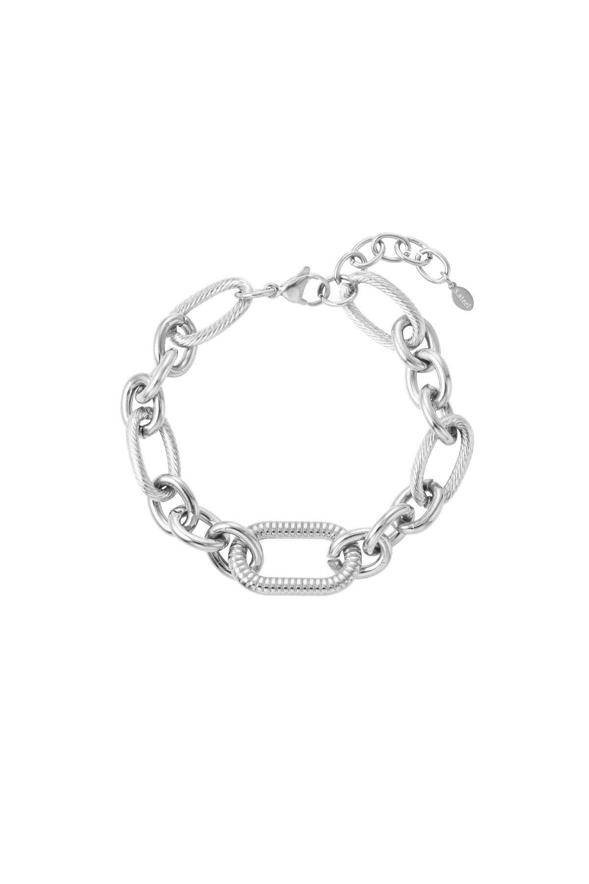 Silver schakel armband