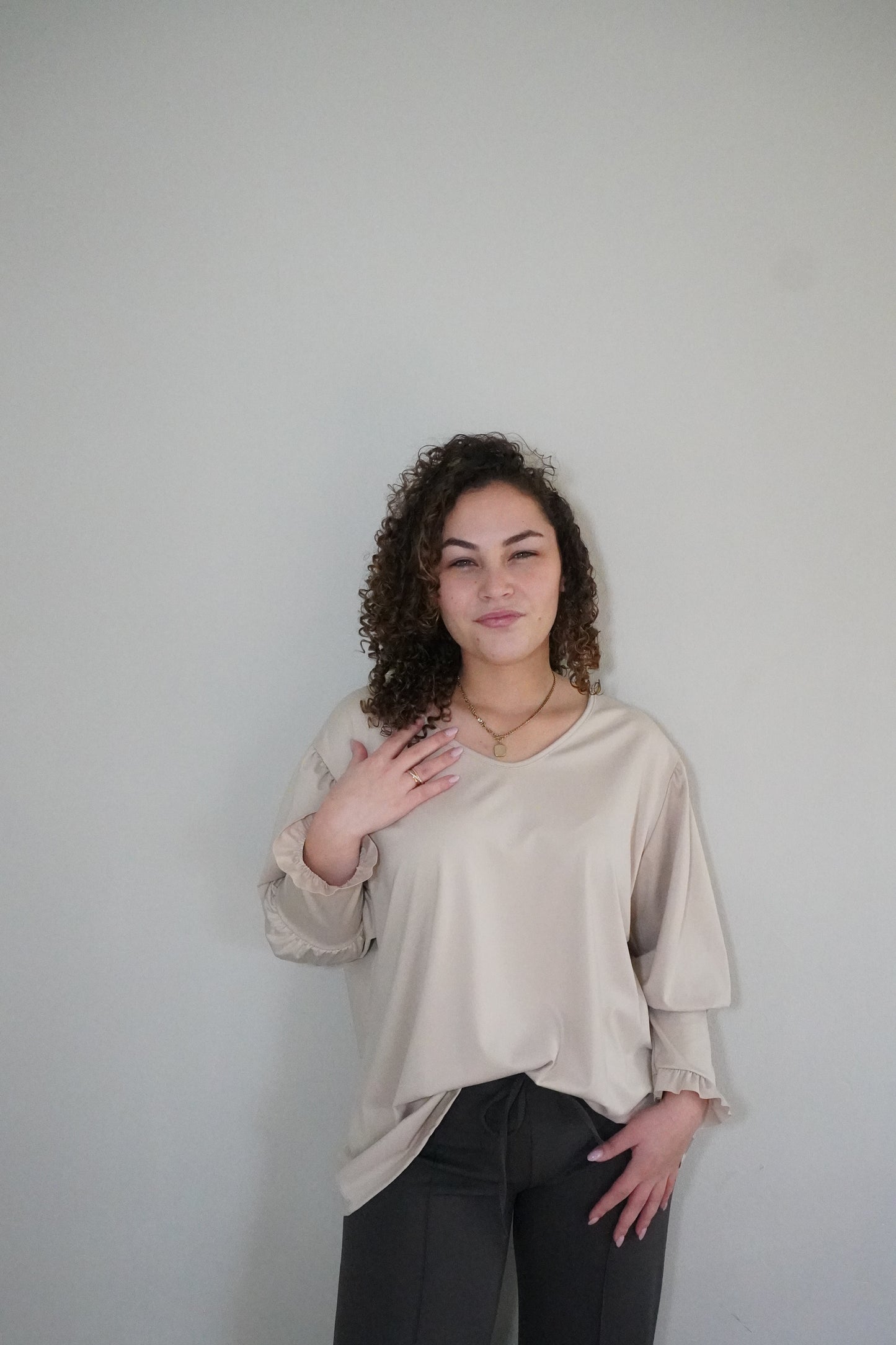 CURVY ruffel top diverse kleuren