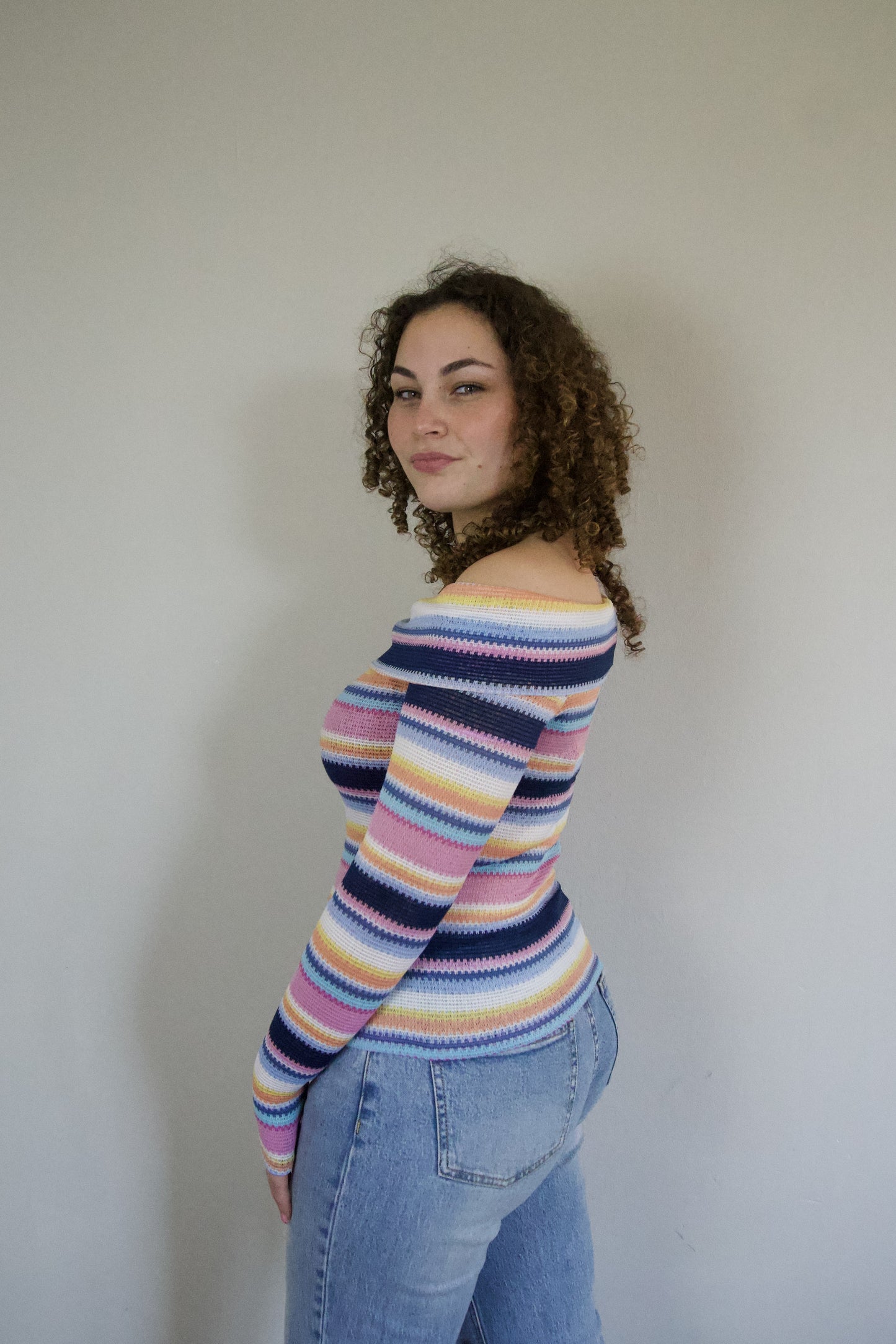 Colorful stripe top