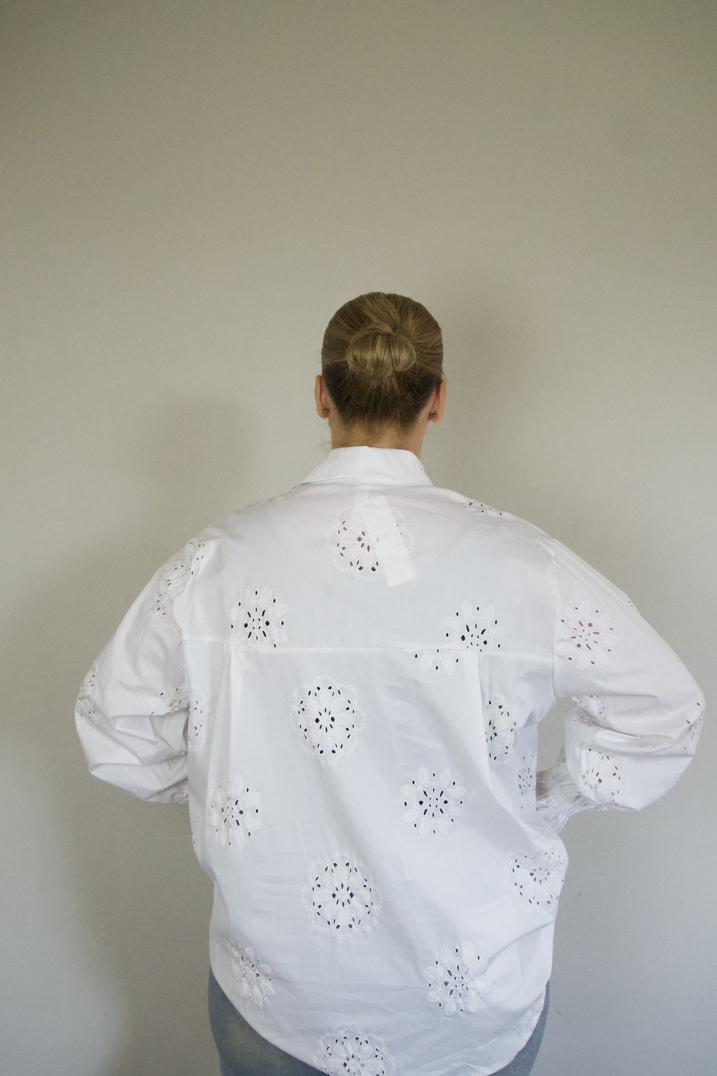 Flower Blouse White