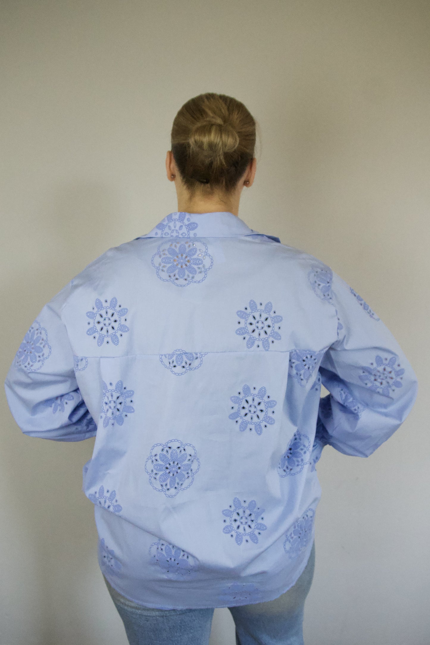 Flower Blouse blauw
