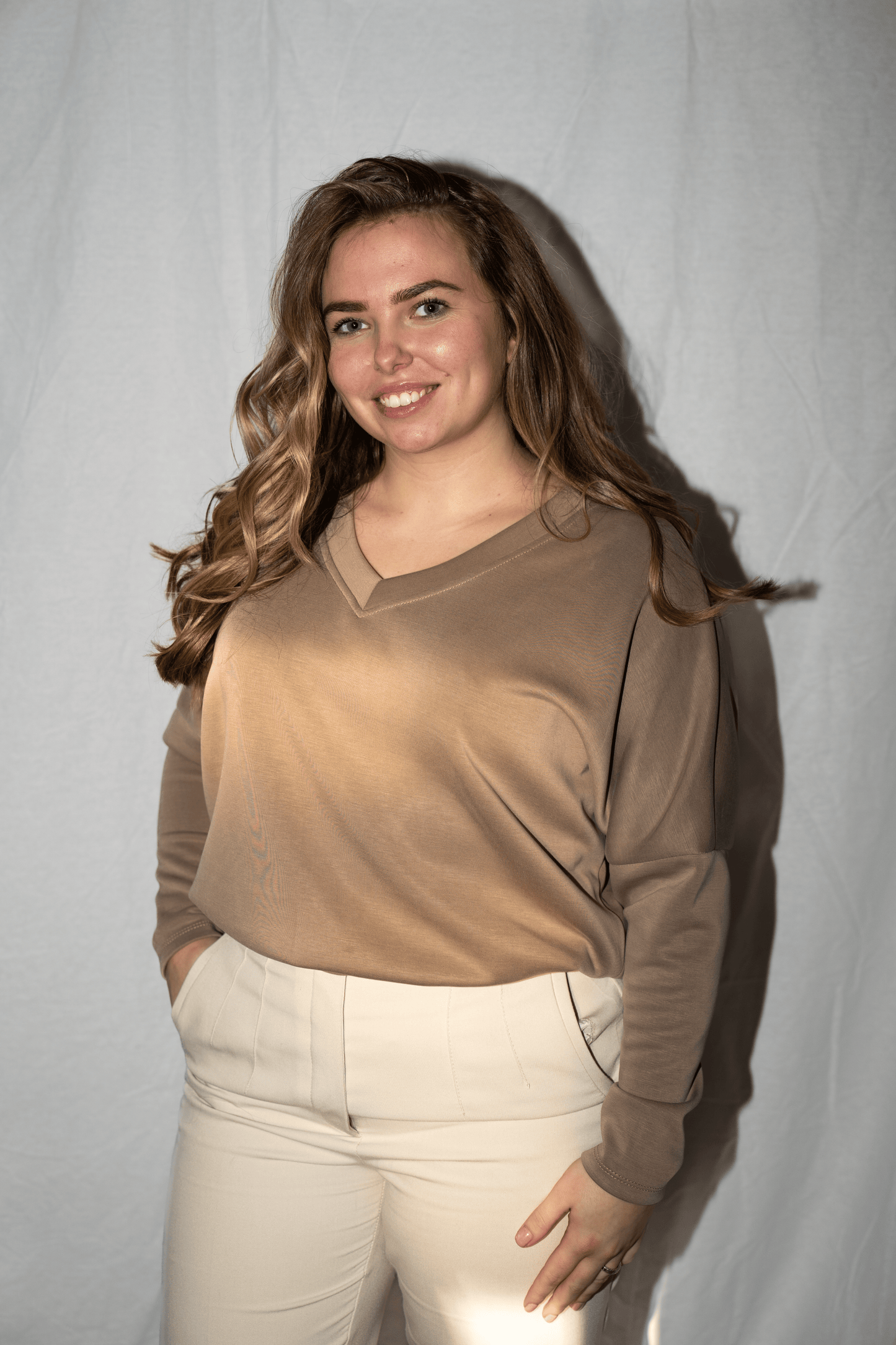 Soft sweaters V Hals diverse kleuren