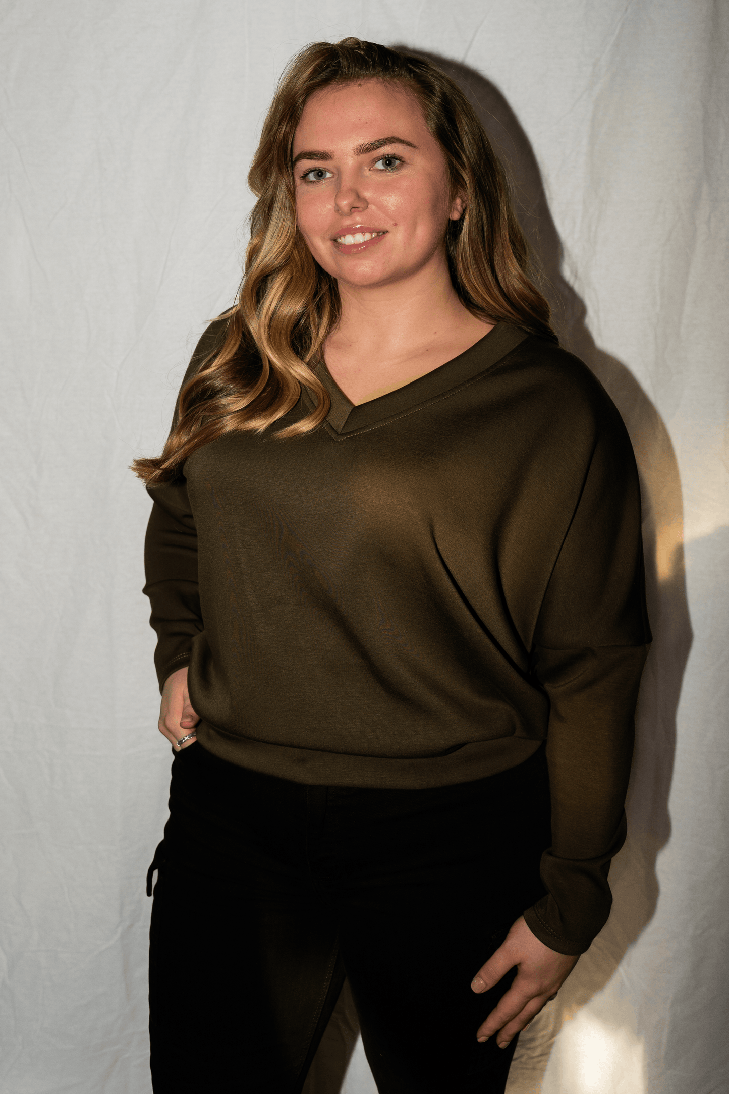 Soft sweaters V Hals diverse kleuren