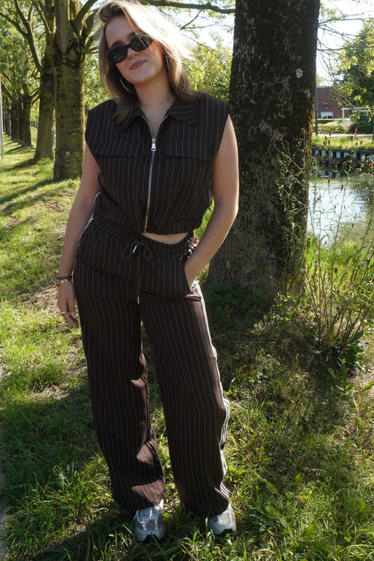 Stripe pantalon