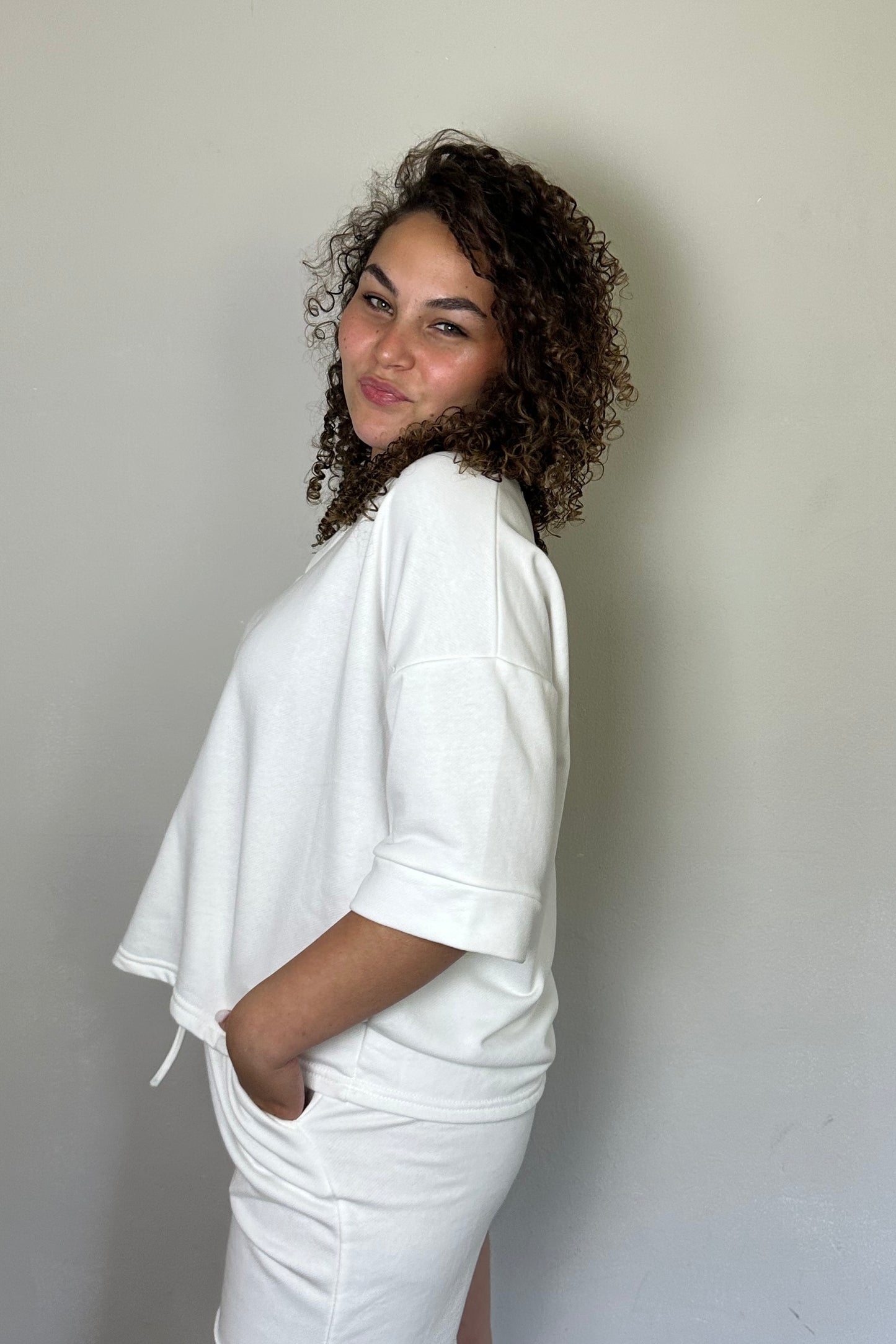 White sweater t-shirt