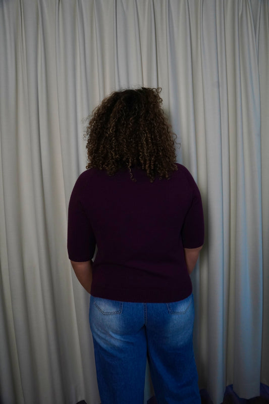 Soft sweater deep purple