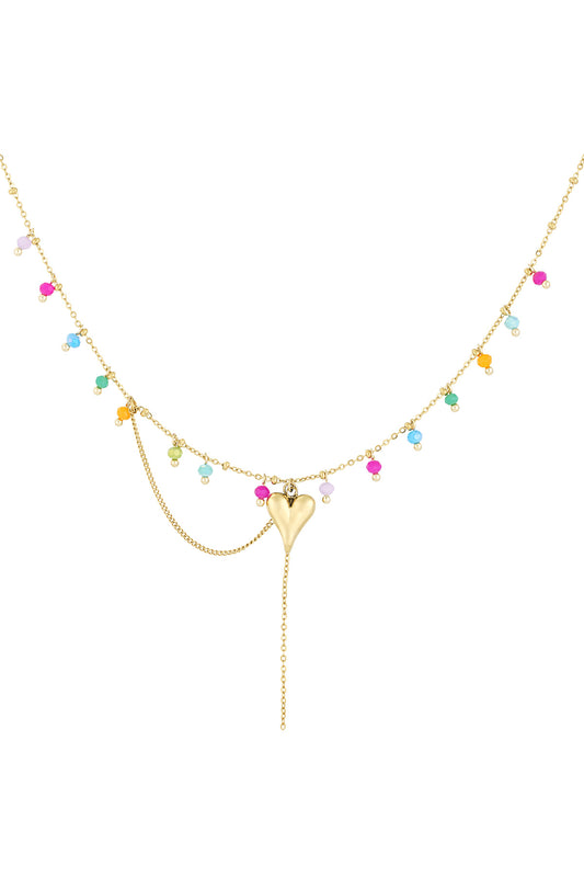Heart charm ketting