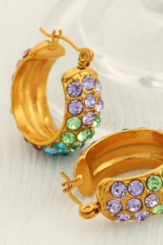 Colorful sparkle oorbel