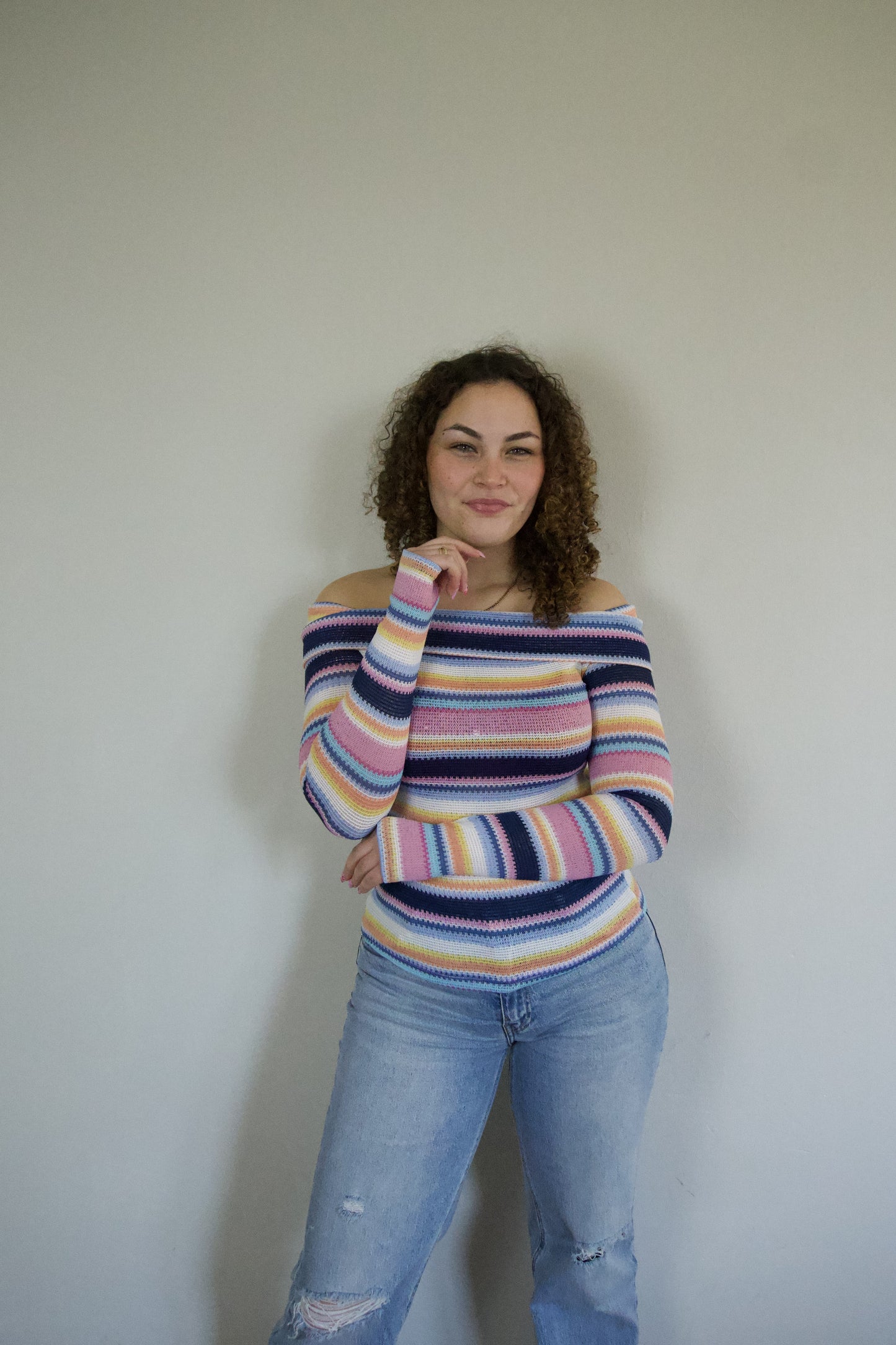 Colorful stripe top