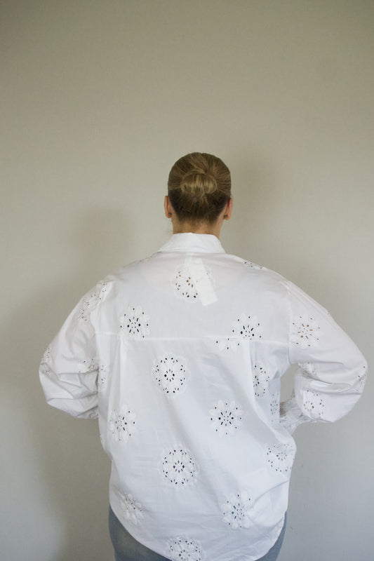 Flower Blouse White