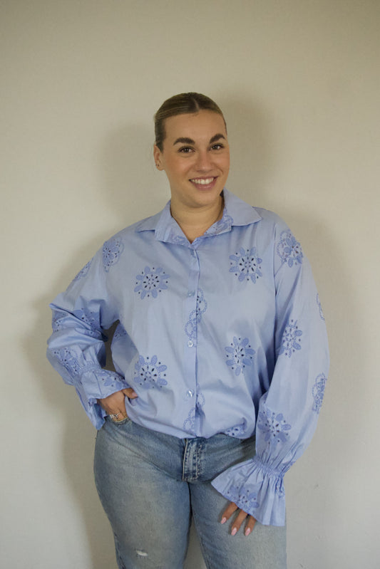 Flower Blouse blauw