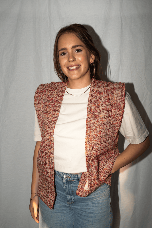 Gilet Beige roze