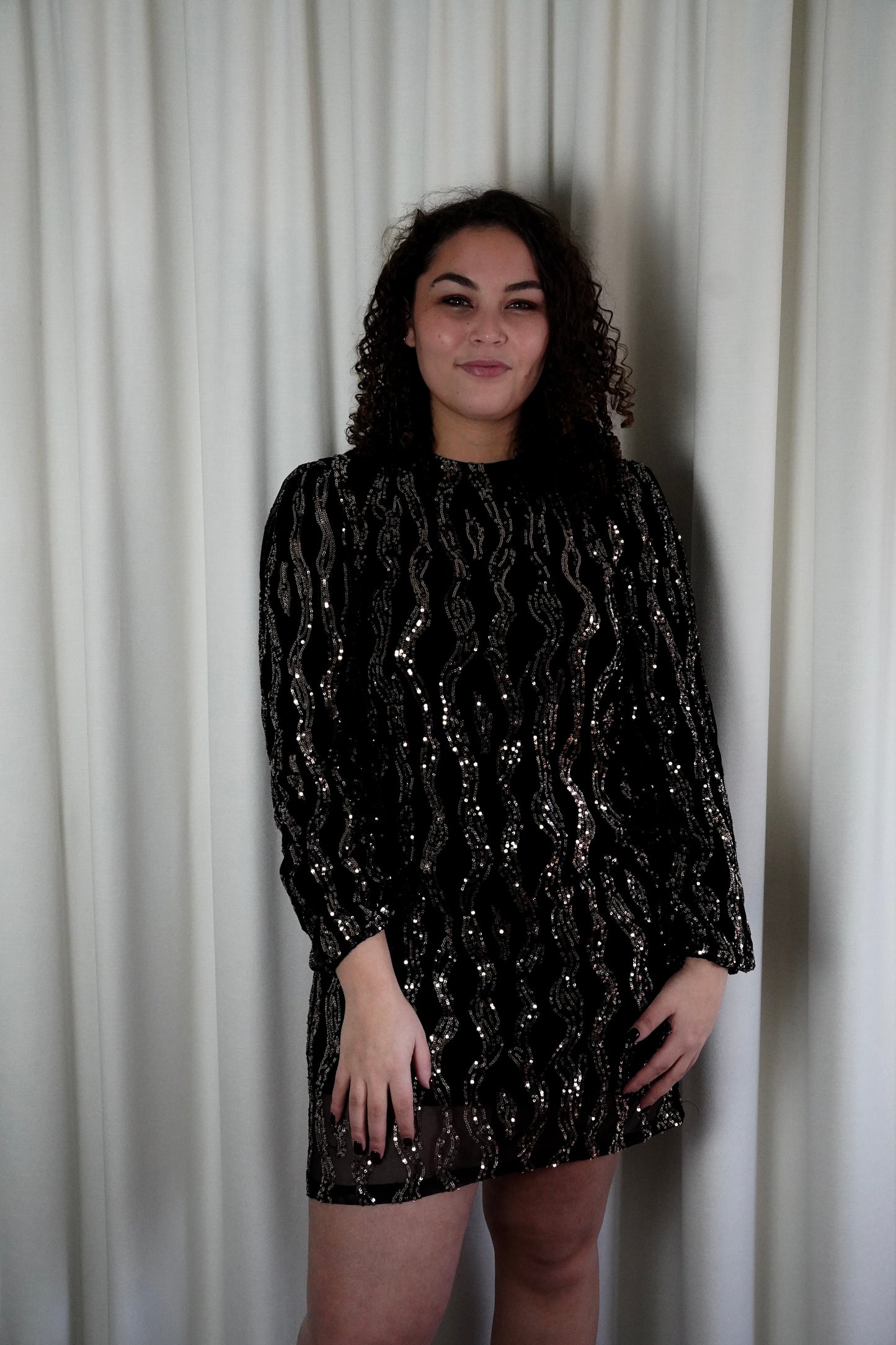 Golden swirl dress