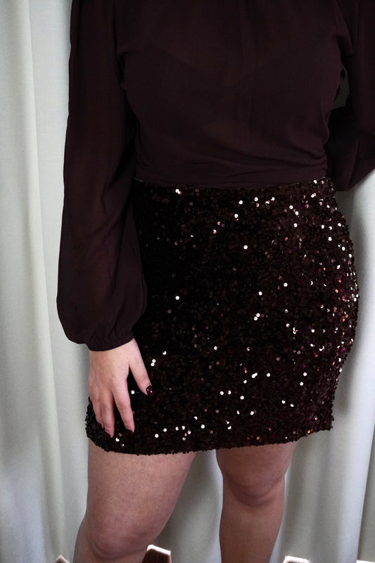 Glitter choco skirt