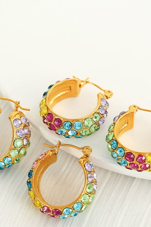 Colorful sparkle oorbel
